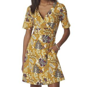 Mustard Yellow Wrap Dress
